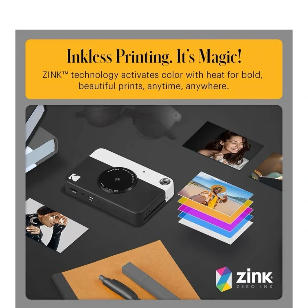 Kodak Printomatic Full-Color Instant Print Digital Camera Portable